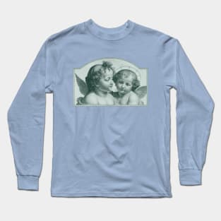 Vintage Cherubs Angels Cherub Distressed Cupid Art Long Sleeve T-Shirt